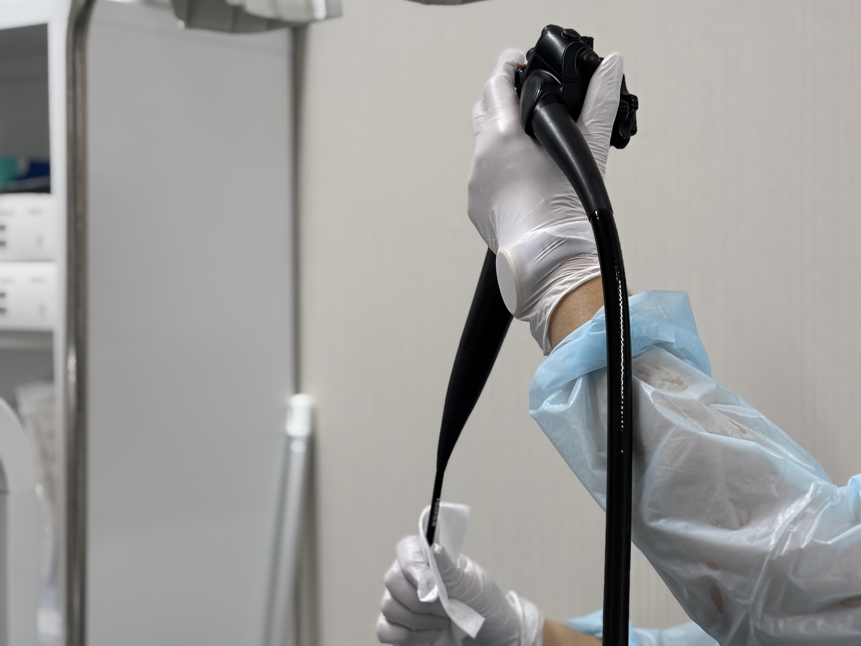 初期清拭の様子