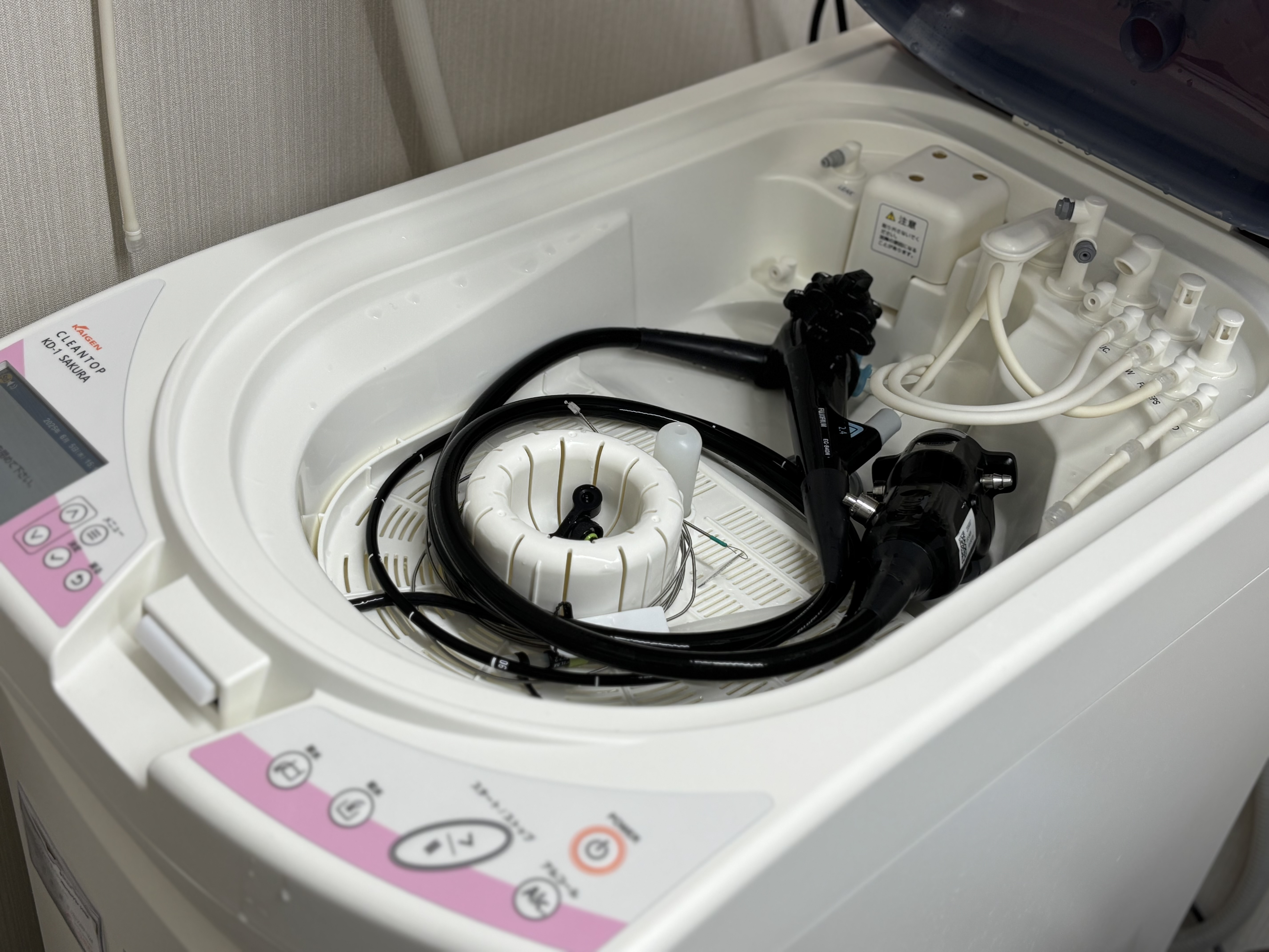 自動洗浄機処理の様子